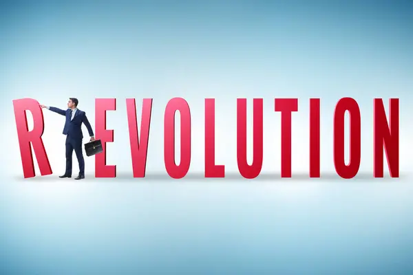 Evoluzione Trasforma Nel Concetto Rivoluzione — Foto Stock
