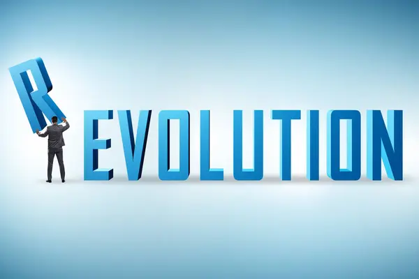 Evolução Transformando Conceito Revolução — Fotografia de Stock