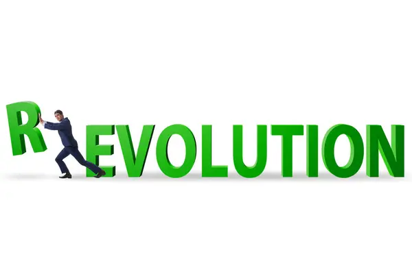 Еволюція Перетворюється Концепцію Революції — стокове фото