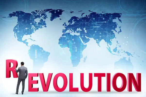 Evolutie Verandert Het Revolutionaire Concept — Stockfoto