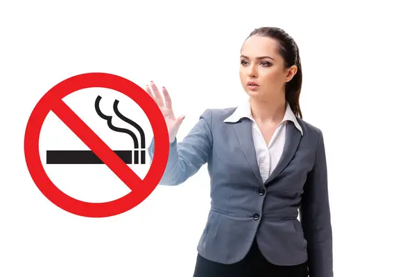 带有反吸烟标志的反吸烟概念 — 图库照片
