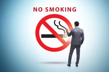 Sigara karşıtı logo ile sigara karşıtı konsept