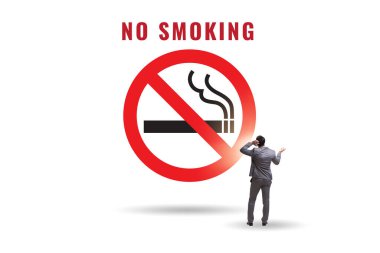 Sigara karşıtı logo ile sigara karşıtı konsept