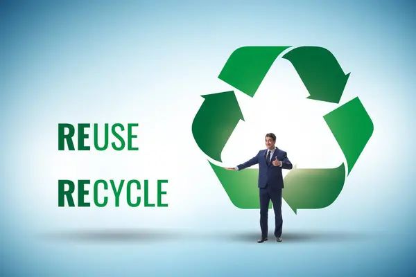 Recycler Logo Avec Concept Écologique — Photo