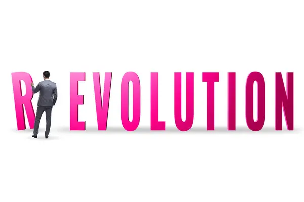 Evolution Turning Revolution Concept — Stock Photo, Image