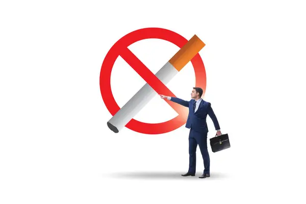 禁煙ロゴによる禁煙コンセプト ロイヤリティフリーのストック写真
