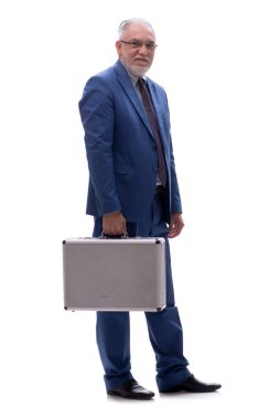 Eski erkek patronun davası beyazla izole edilmiş.