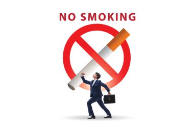 Sigara karşıtı logo ile sigara karşıtı konsept