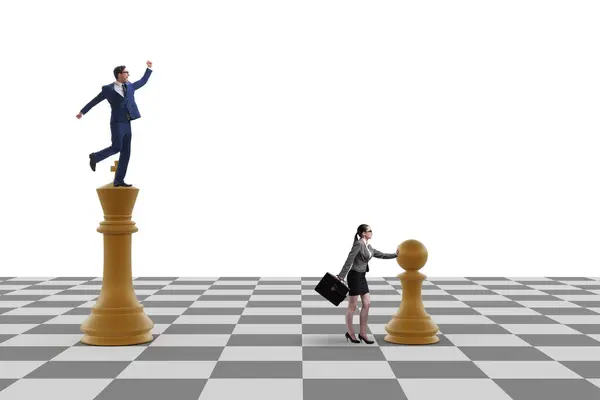 Businessman Shouting Game Chess Stock Image
