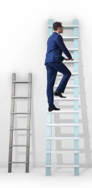 Çeşitli merdivenlerle kariyer gelişimi konsepti