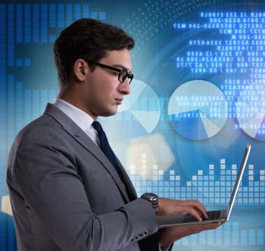 Borsa ticaret konsepti işadamı.