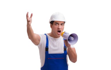 Megafonlu adam beyazı soyutladı.