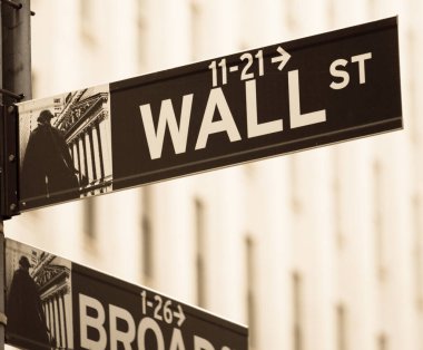 Wall Street 'teki tabela.