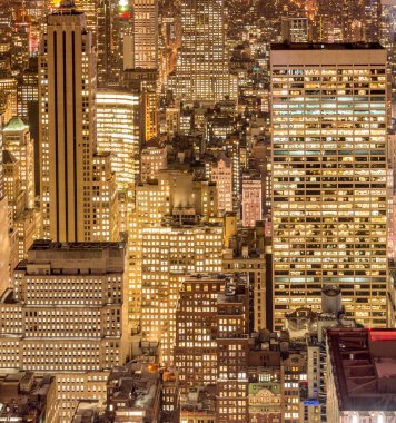 Günbatımında New York Manhattan manzarası