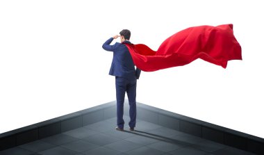 Dağın tepesindeki iş adamı.