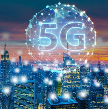 The 5g internet concept in technology concept
