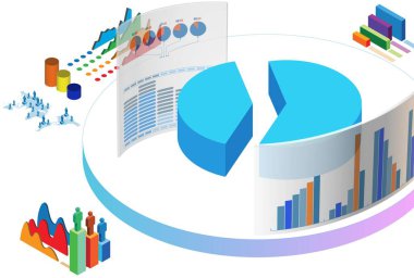 Ticaret ortamındaki çeşitli görselleştirme - 3 boyutlu biçimlendirme
