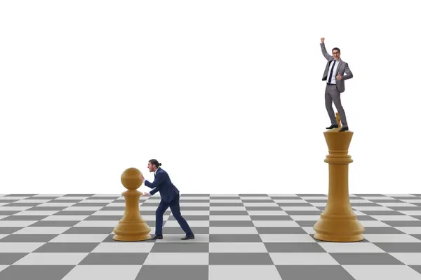 stock image Businessman shouting in game of chess