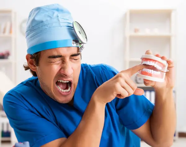 stock image The mad doctor working in the clinic