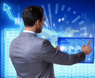 Borsa ticaret konsepti işadamı.