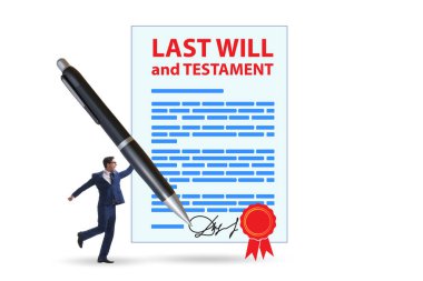 Last will and testament as legal concept clipart