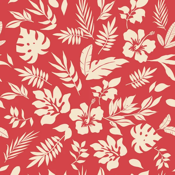 Sommer Nahtlose Muster Mit Dekorativen Blüten Und Blättern Für Modedruck — Stockvektor