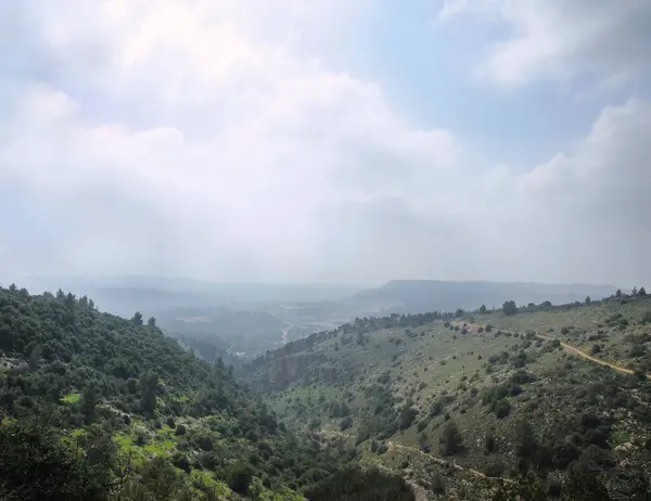 Vista Sobre Jerusalém Hills Floresta Dos Mártires Hakdoshim Israel — Fotografia de Stock