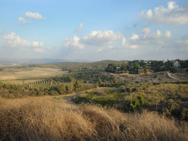 Tel Gezer Ulusal Parkı 'nda gün batımı. İsrail.