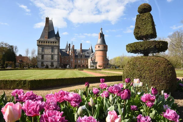 Chteau Maintenon Μεγαλοπρεπές Κάστρο Στη Γαλλία Εικόνα Αρχείου