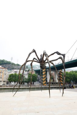 BILBAO, SPAIN-JUNE 31, 2023: Bilbao, Biscay 'daki Guggenheim Müzesi, Bask Ülkesi, Bilbao, Biscay, İspanya' daki The Guggenheim Müzesi 'nin manzarası