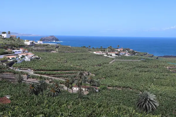 Vista Dell Isola Tenerife Con Paesaggi Incredibili Architettura Locale Immagine Stock