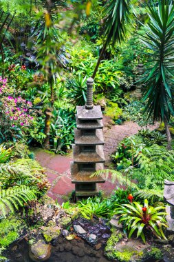 Pagoda, Jardim Monte Sarayı, Funchal, Madeira, Portekiz.