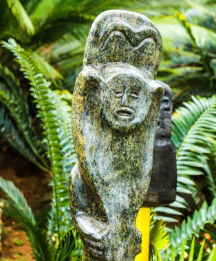 Totem, Jardim Monte Sarayı, Funchal, Madeira, Portekiz.