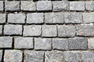 Kırmızı Sguare üzerindeki gri renk setinden taş işçiliği