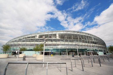 DUBLIN - JUNE 11: Stadium Aviva after repair on June 11, 2010 in Dublin, Ireland.  clipart