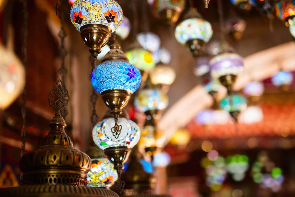 Lanternas Turcas Coloridas Tradicionais — Fotografia de Stock