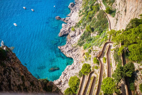 Krupp Serpentine Path Capri Island Italy — Stock Photo, Image