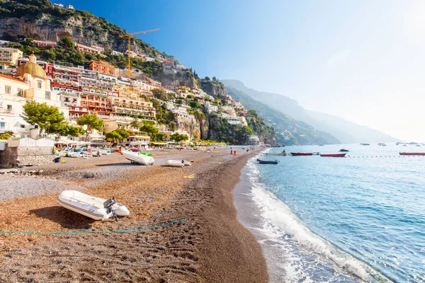 Fantastisk Utsikt Över Positano Stranden Amalfikusten Italien — Stockfoto