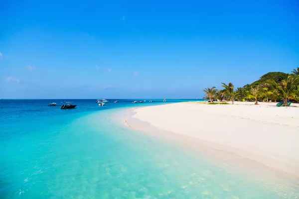 Prachtig Tropisch Strand Exotisch Eiland Malediven — Stockfoto