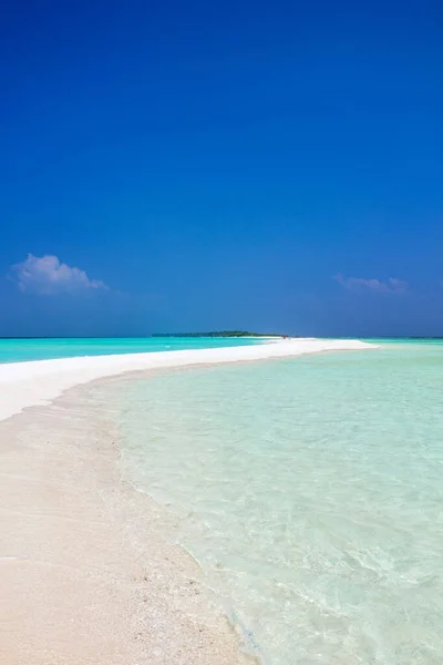 Fantastisk Tropisk Strand Och Turkost Hav Exotiska Maldiverna — Stockfoto