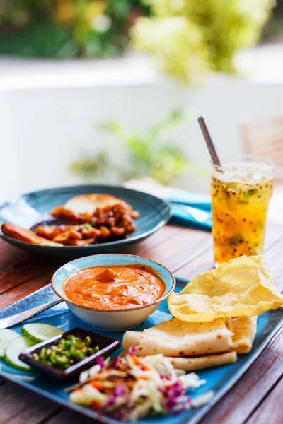 Close Maldivian Fish Curry Pita Bread — Stock Photo, Image