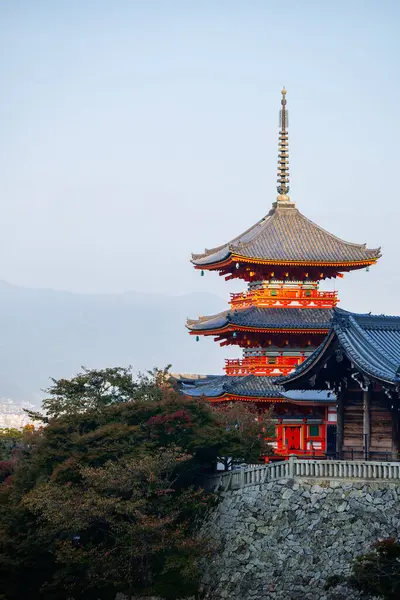 Temple Kiyomizu Dera Kyoto Japon Site Patrimoine Mondial Unesco — Photo