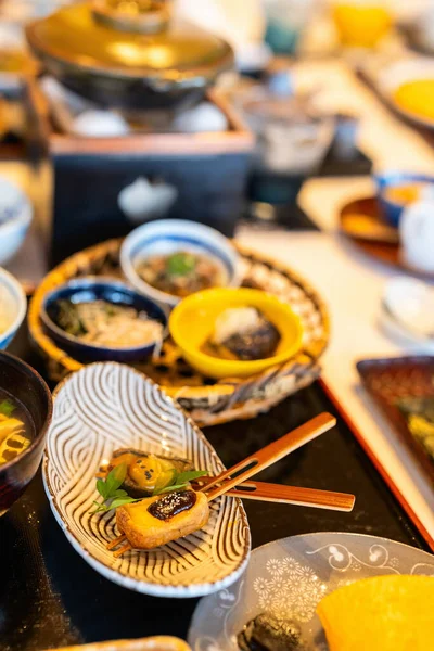 Tradicional Japonês Pequeno Almoço Spread Imagem De Stock