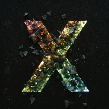 Çok renkli neon renkli yüksek kaliteli fotoğraf siyah desenli arka planda siyah taşlı büyük harf.