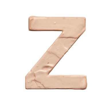 Büyük harf açık bej tonik tabanlı ya da beyaz arka planda akrilik boyalı oluşturulur..