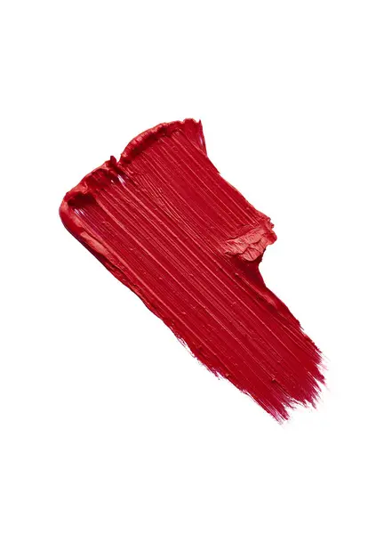 stock image A smear of red lipstick or acrylic paint. Energetic and saturated color, stylish and dynamic image. The image is suitable for use in cosmetic companies, fashion magazines, art projects.