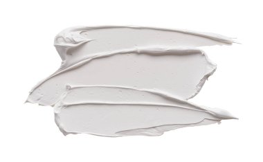 Temiz beyaz arka planda beyaz akrilik boya çarpması. Fırça yaratıcı projeler, arkaplan tasarımları veya temizlik ve entelektüellik gerektiren çizimler için idealdir..