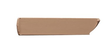 Makyaj fonunun bej renginde vuruşları ya da beyaz arkaplanda izole edilmiş akrilik boya.