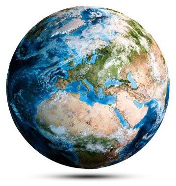 World map planet Earth. Elements of this image furnished by NASA. 3d rendering