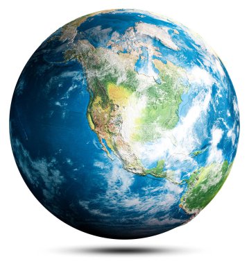 Planet Earth globe world. Elements of this image furnished by NASA. 3d rendering